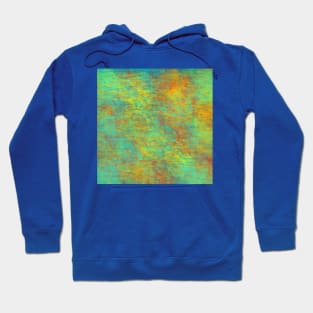 Aqua Green Yellow Orange Abstract Hoodie